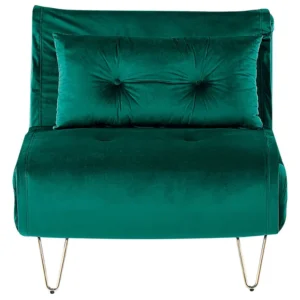 Velvet Sofa Bed Dark Green VESTFOLD