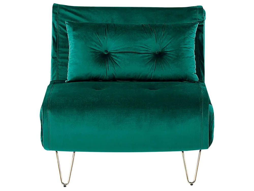 Velvet Sofa Bed Dark Green VESTFOLD