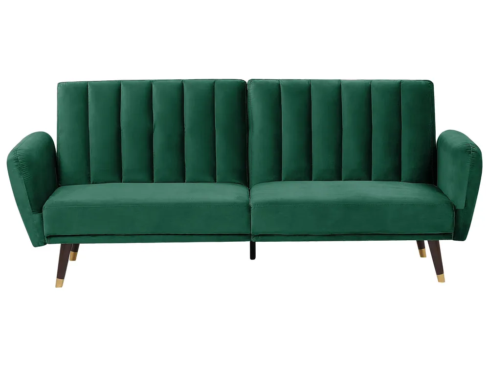 Velvet Sofa Bed Emerald Green VIMMERBY
