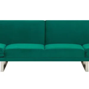 Velvet Sofa Bed Green YORK