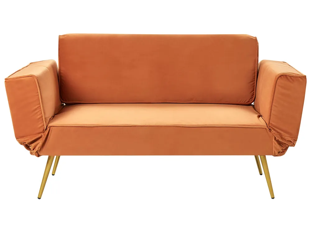 Velvet Sofa Bed Laranja SAARELA