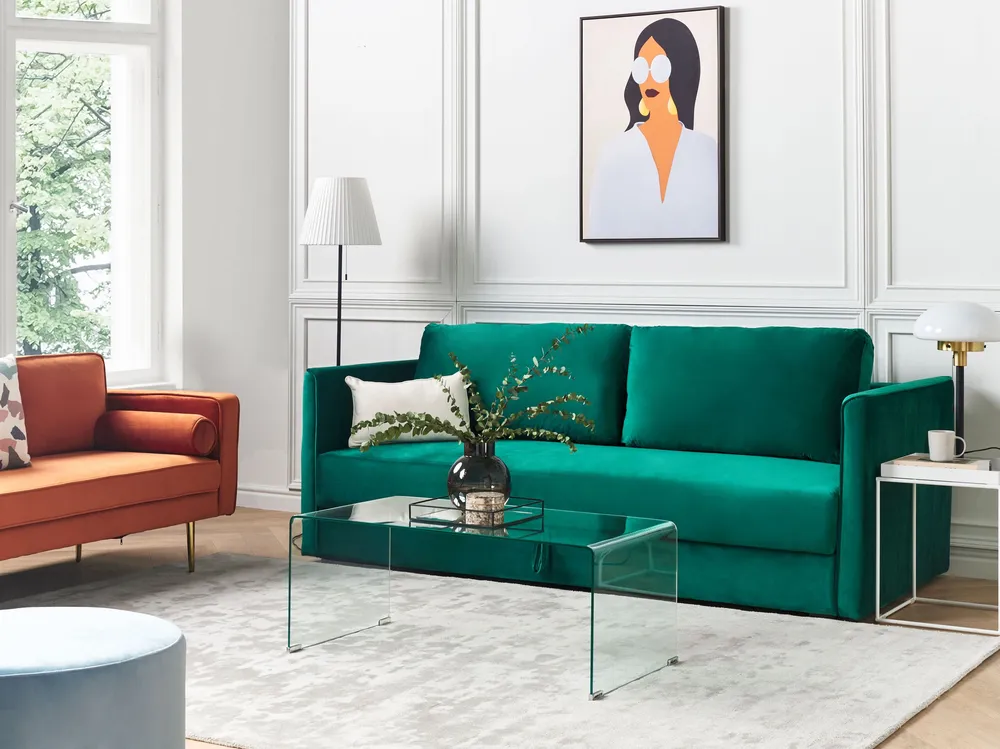 Velvet Sofa Bed Storage Musgo EKSJO
