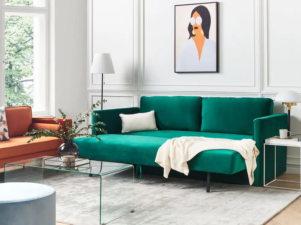 Velvet Sofa Bed Storage Musgo EKSJO