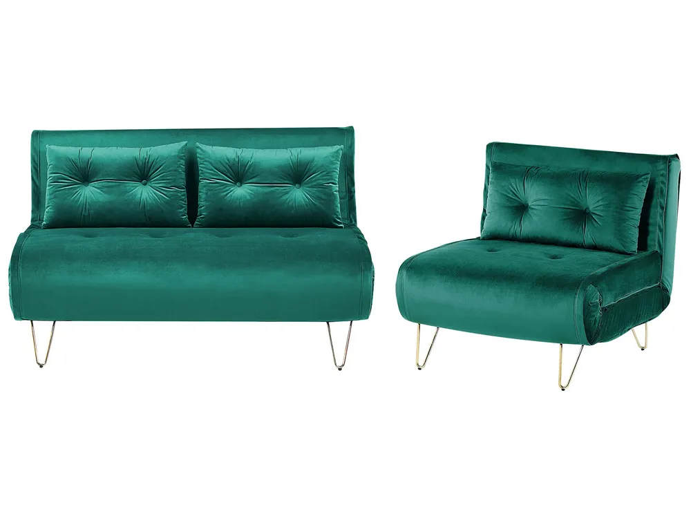 Velvet Sofa Set Dark Musgo VESTFOLD