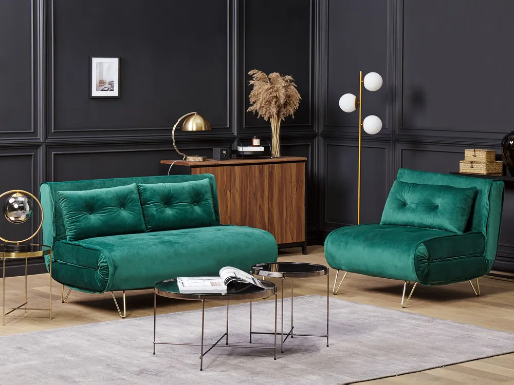 Velvet Sofa Set Dark Musgo VESTFOLD