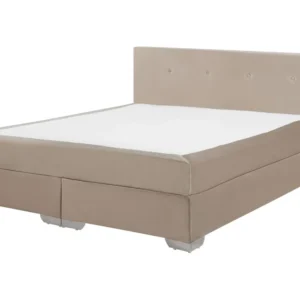 Velvet EU Super King Size Divan Bed Cor creme CONSUL Compatível com TV de 65"