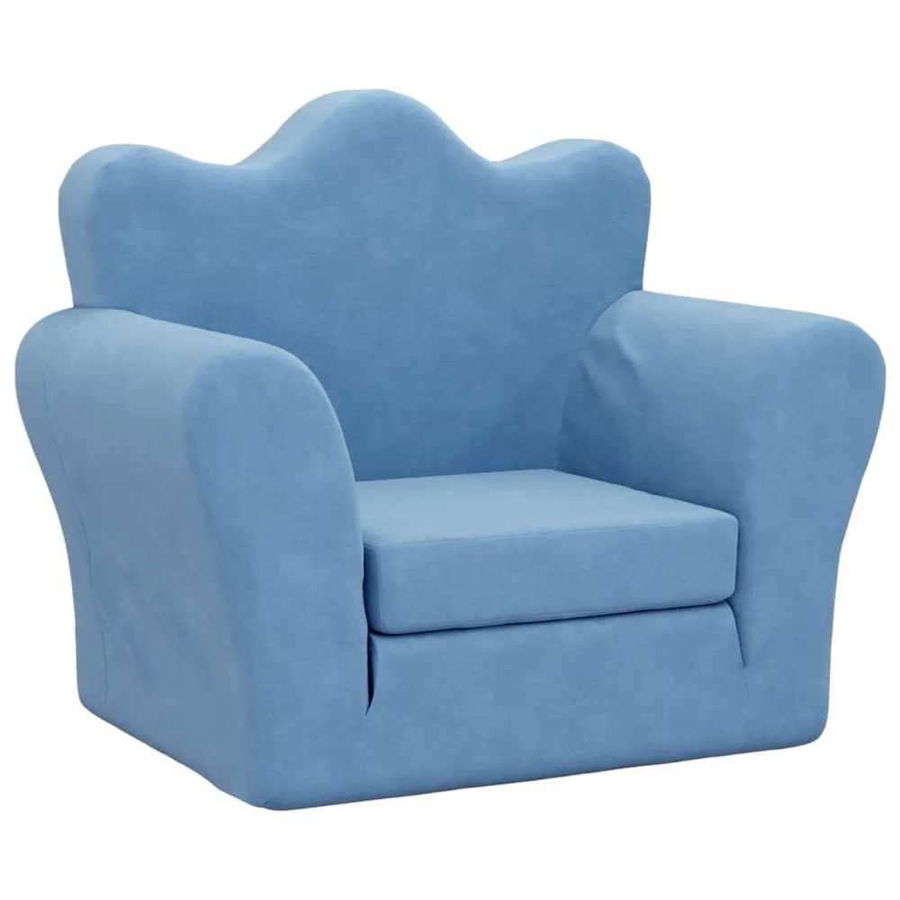 Armário Baixo Sofá-cama infantil pelúcia macia azul