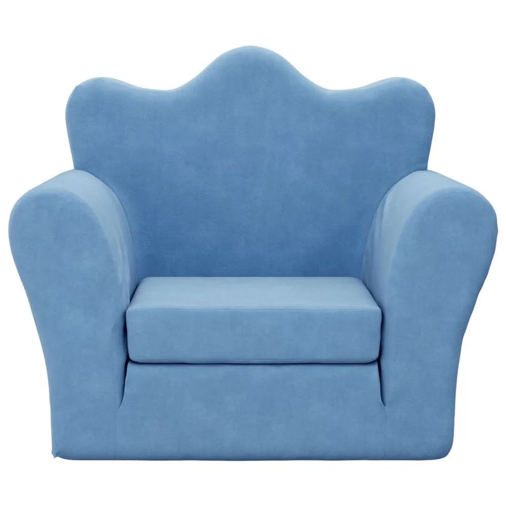 Armário Baixo Sofá-cama infantil pelúcia macia azul