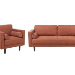 Design Ergonômico Infantil 4 Seater Fabric Living Room Set Golden Café NURMO