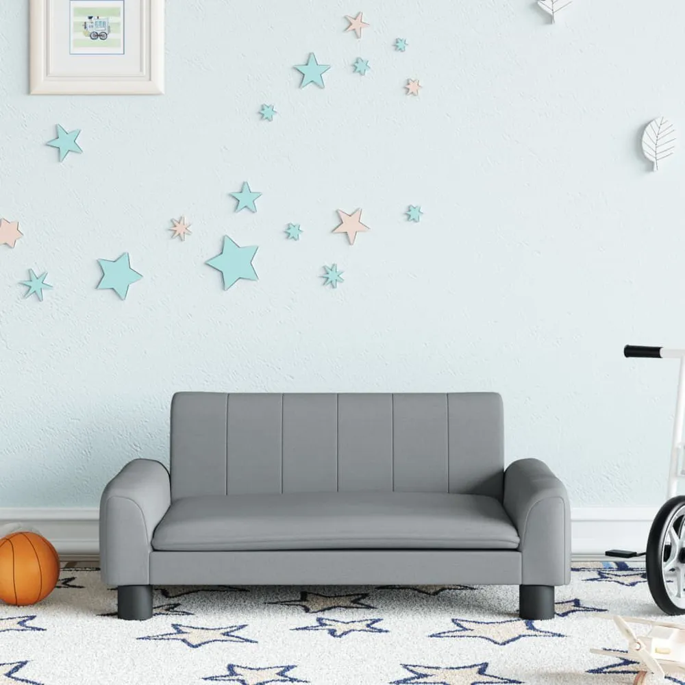 Design Ergonômico Infantil Sofá infantil 70x45x30 cm tecido cinzento-claro