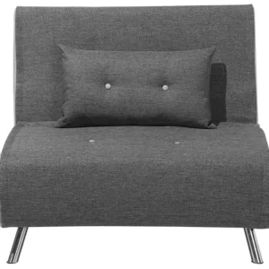 Fabric Single Sofa Bed Grey FARRIS