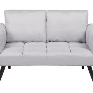 Fabric Sofa Bed Light Grey BREKKE Crescendo com Crianç