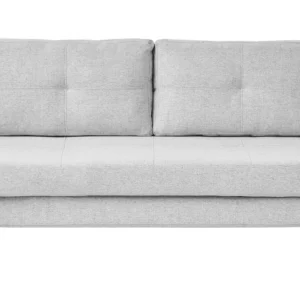 Fabric Sofa Bed Light Grey EDLAND para Gêmeos