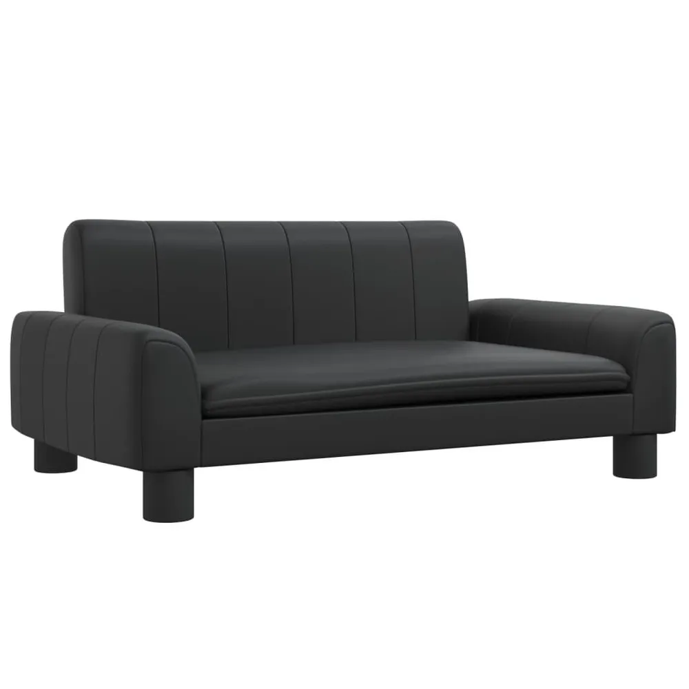Mesa de Atividades Sofá infantil 70x45x30 cm couro artificial preto