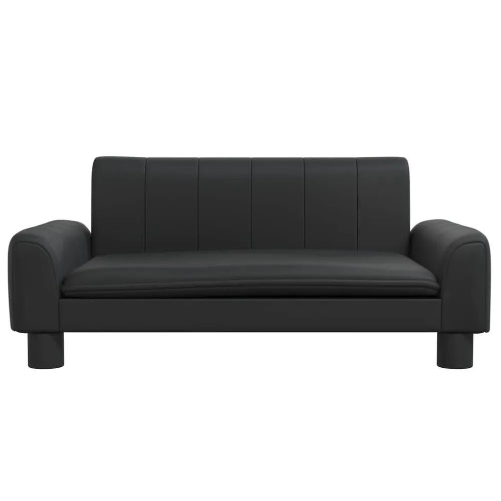 Mesa de Atividades Sofá infantil 70x45x30 cm couro artificial preto