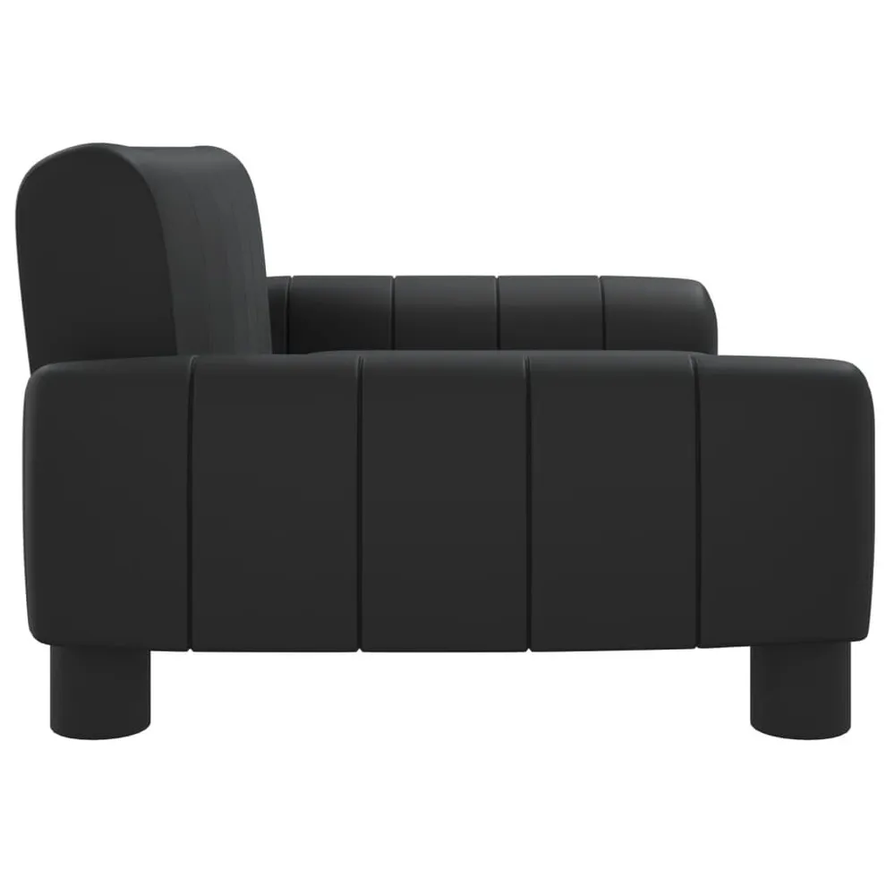 Mesa de Atividades Sofá infantil 70x45x30 cm couro artificial preto