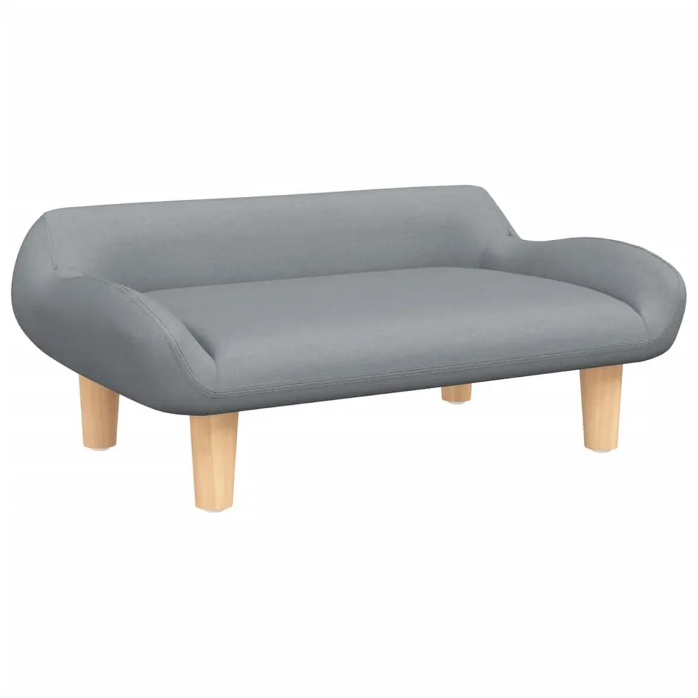 Sofá infantil 70x40x24 cm tecido cinzento-claro com 2 Anos de Garantia