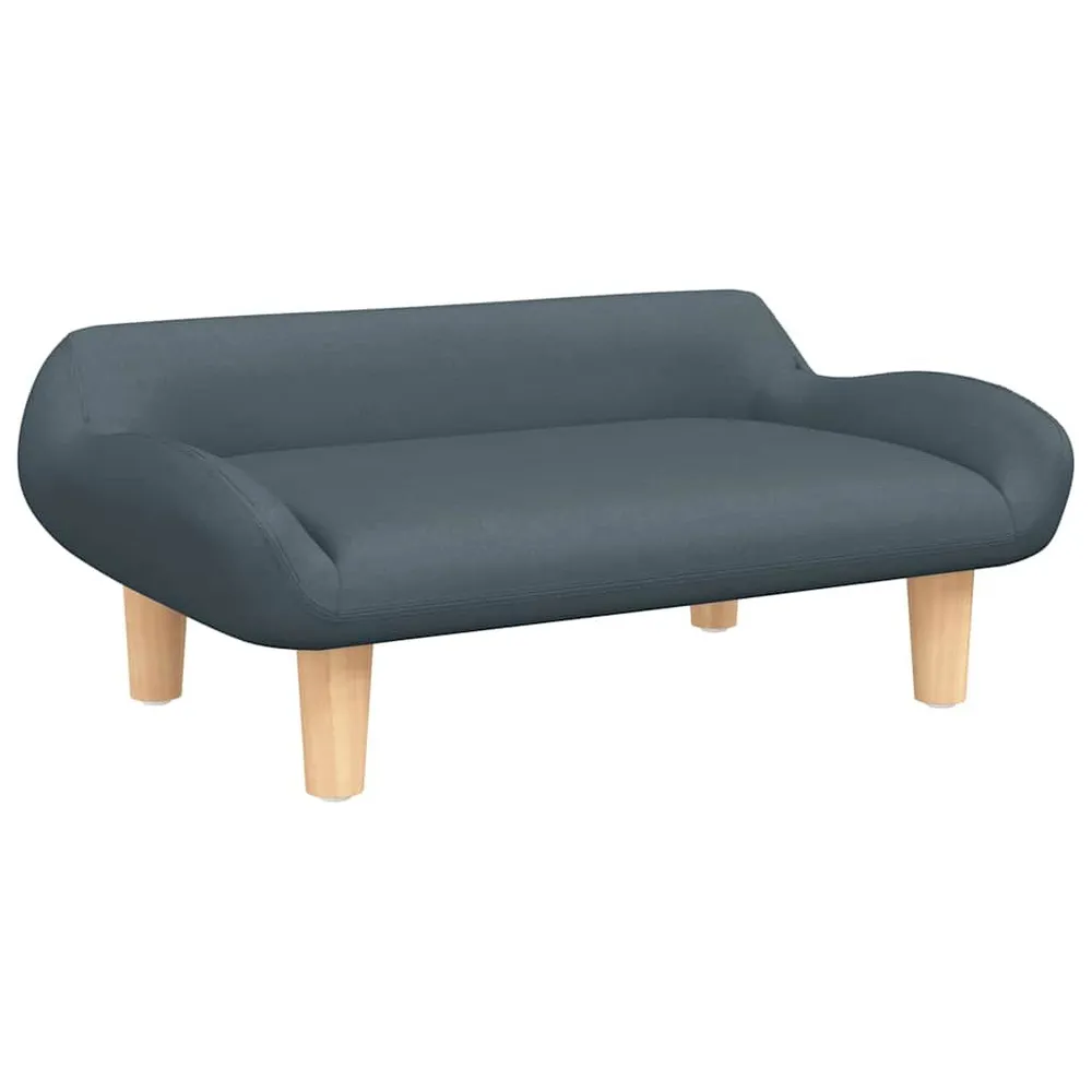 Sofá infantil 70x40x24 cm tecido cinzento-escuro para Crianças