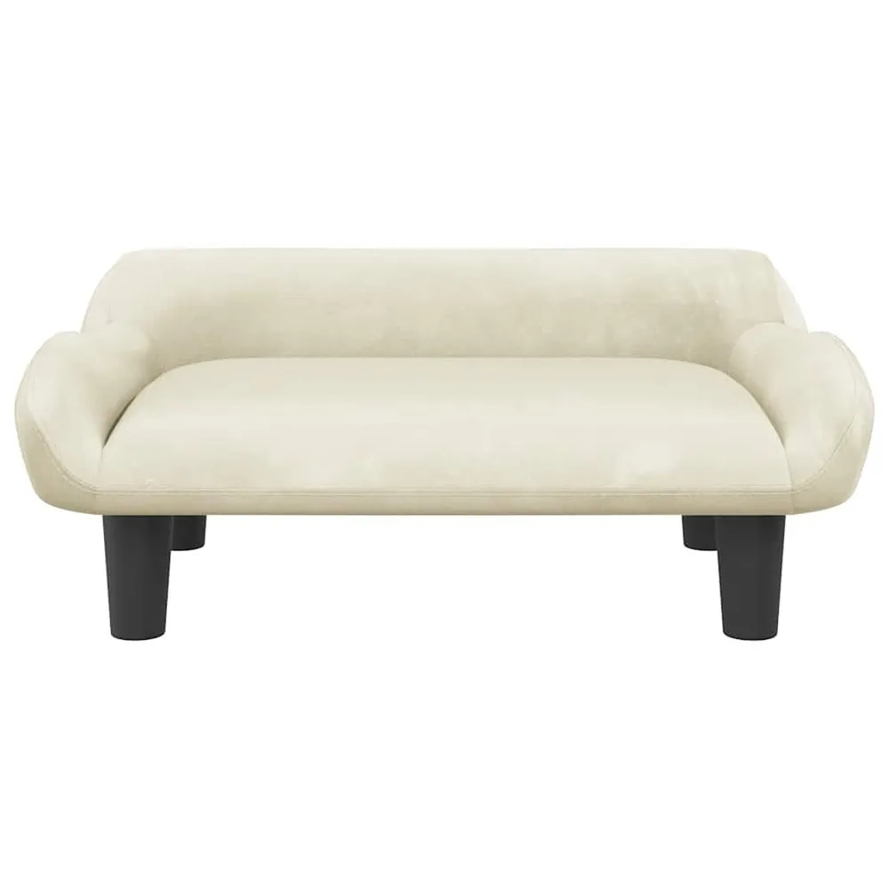 Sofá infantil 70x40x24 cm veludo cor creme para Gêmeos