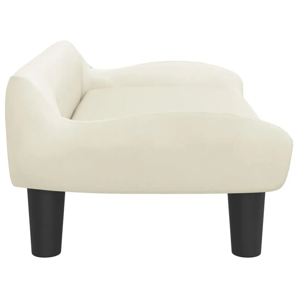 Sofá infantil 70x40x24 cm veludo cor creme para Gêmeos