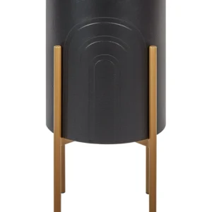 Elevated Plant Pot SEROTINA Metálico Black