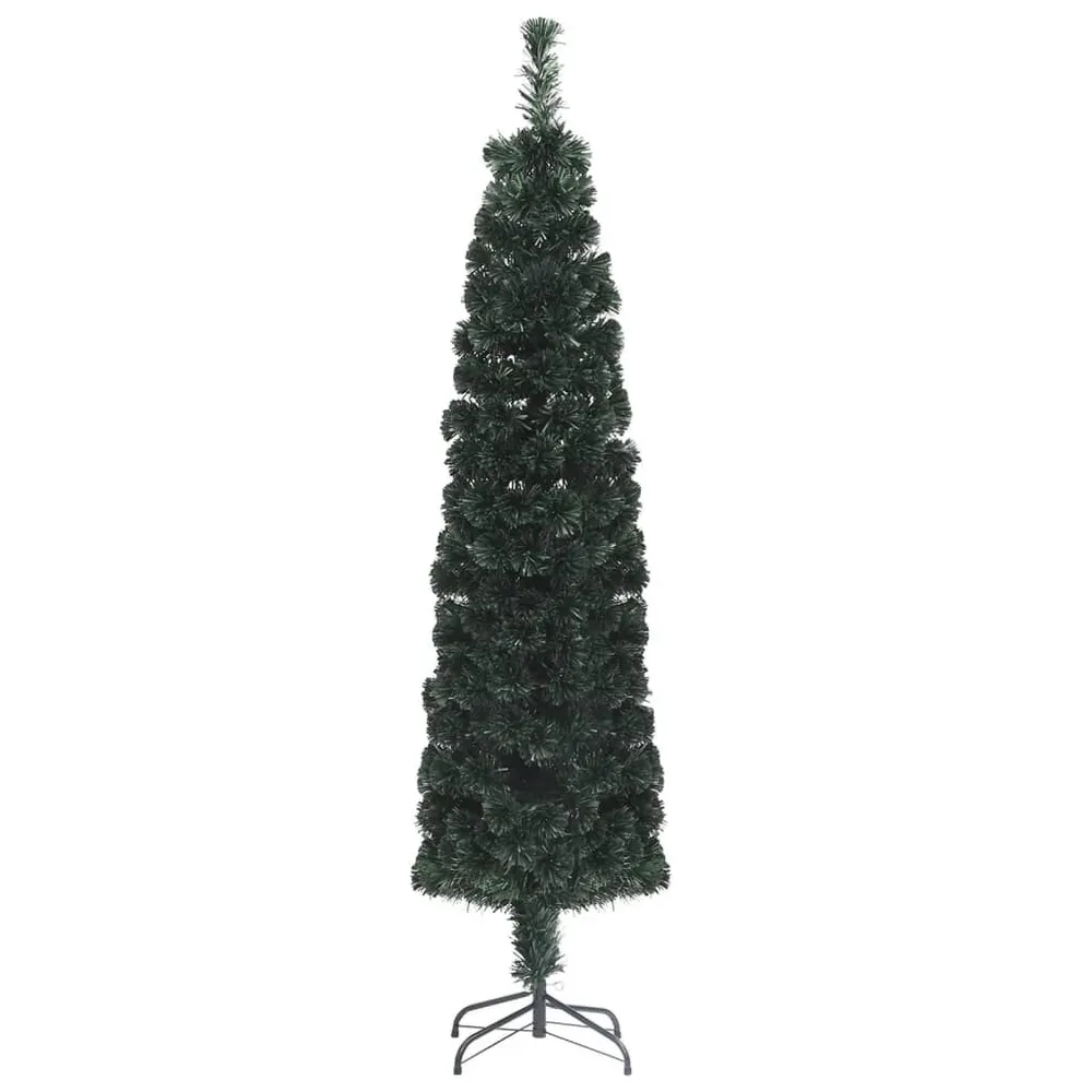 Ajustável Universal Árvore de Natal artificial fina com suporte 150 cm fibra ótica