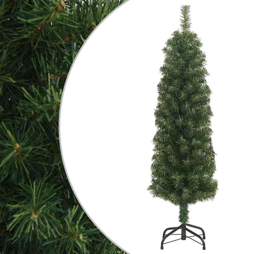 Premium para Árvores Grandes Árvore de Natal artificial fina com suporte 150 cm PVC verde