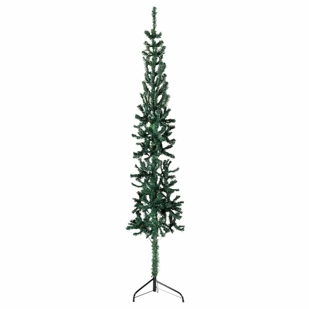 Premium Natalino Meia árvore de Natal fina com suporte 120 cm verde