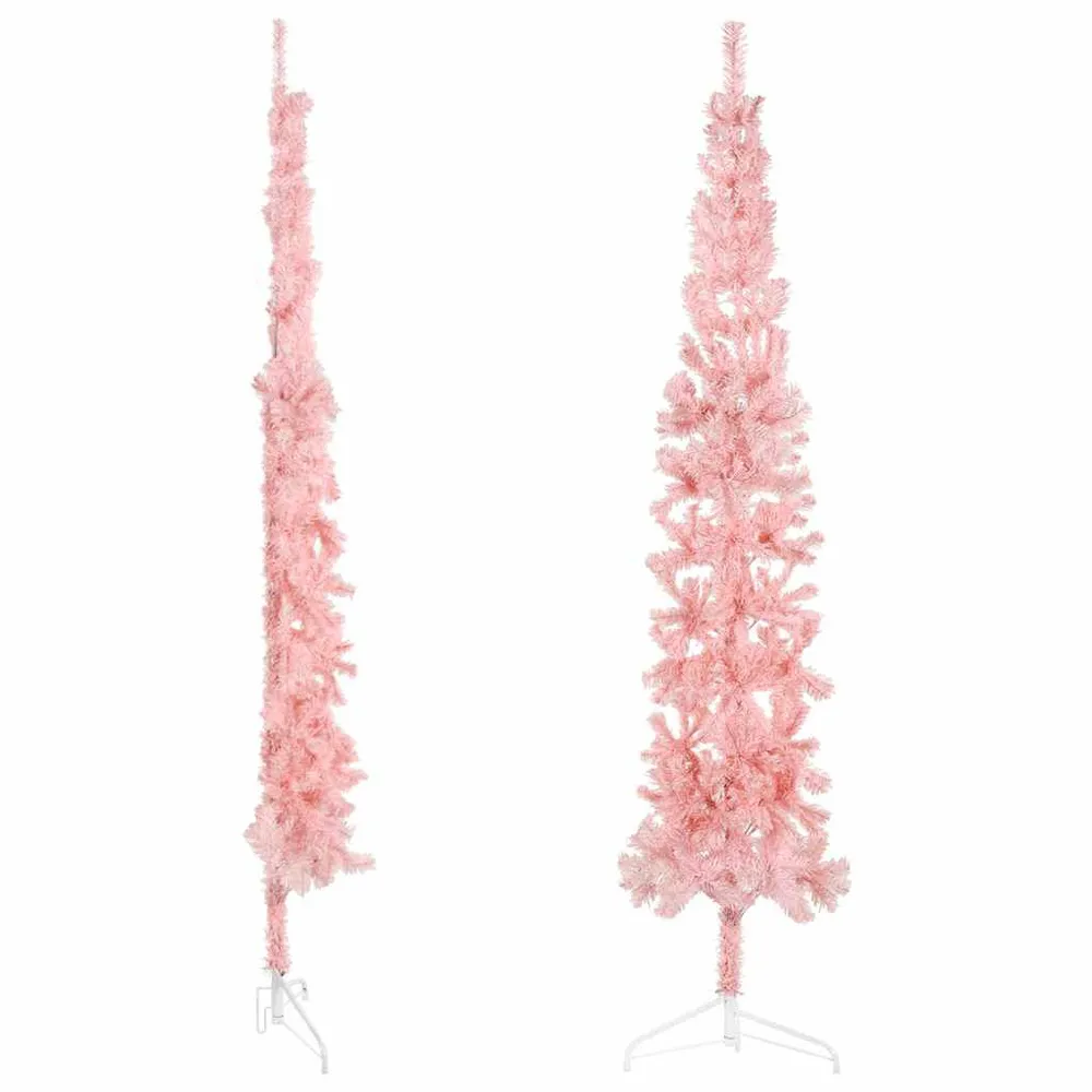 Suporte com Gancho Meia árvore de Natal fina com suporte 240 cm rosa