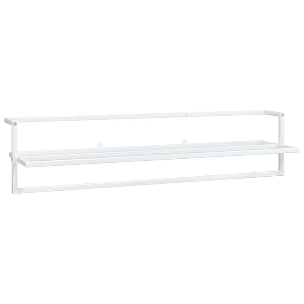 Conjunto Completo Toalheiro 95x25x22 cm ferro branco