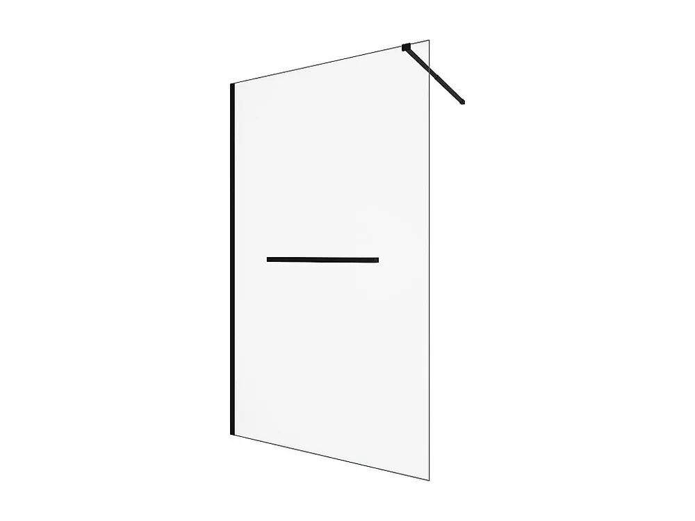 Conjunto de Organizadores Painel de duche estilo italiano com toalheiro 120 x 200 cm preto mate - KRISTEN