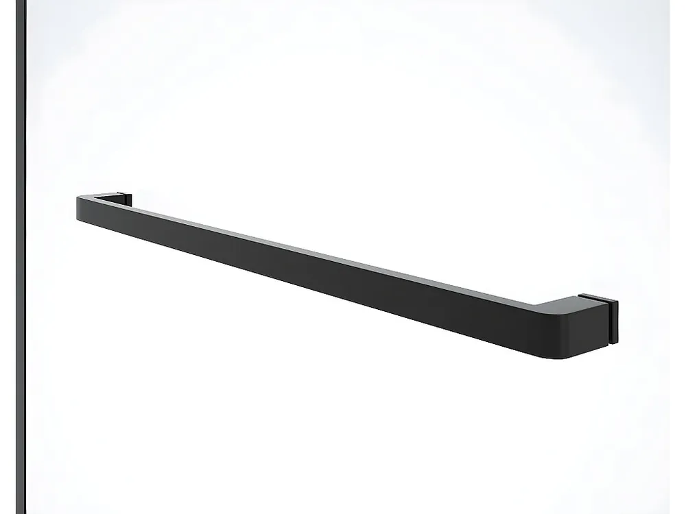Conjunto de Organizadores Painel de duche estilo italiano com toalheiro 120 x 200 cm preto mate - KRISTEN