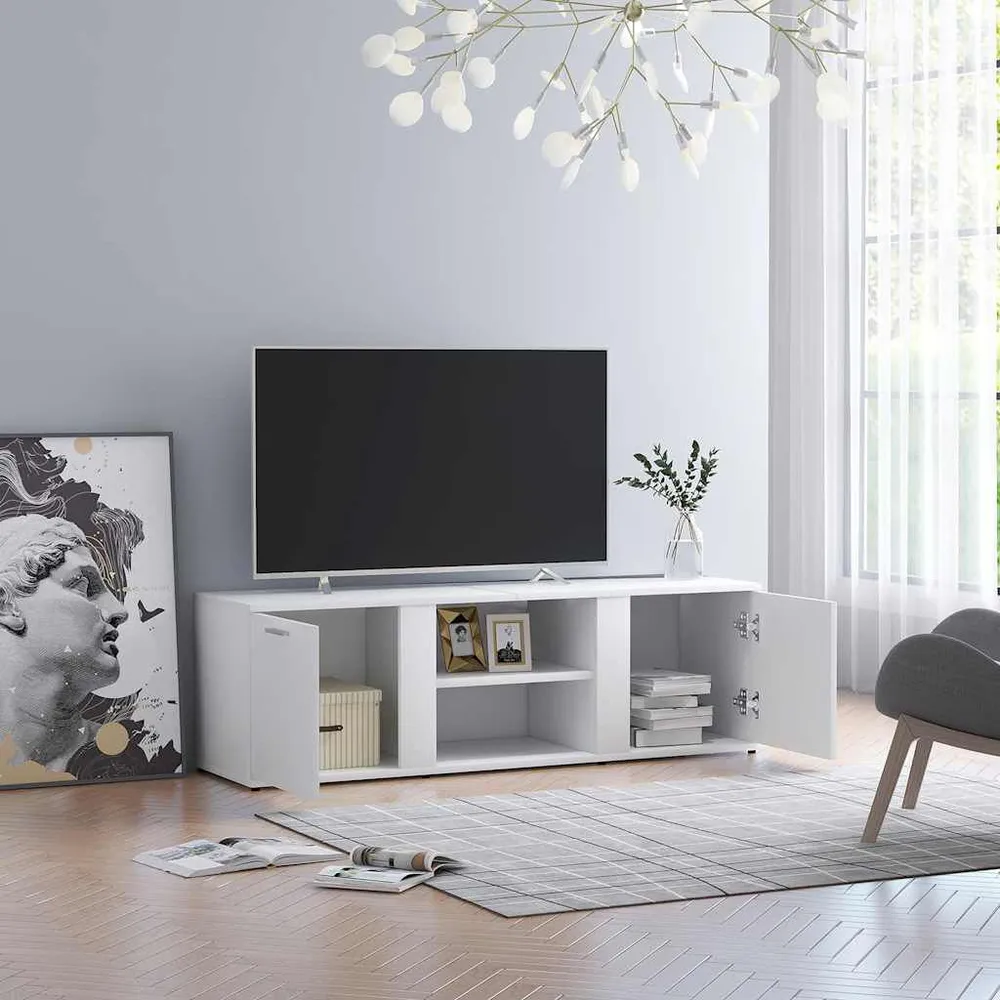 Banco para Arcade Móvel de TV 120x34x37 cm derivados de madeira branco