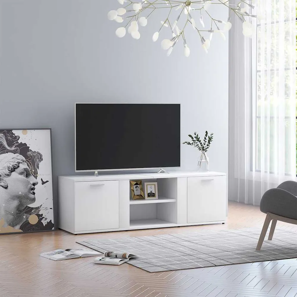 Banco para Arcade Móvel de TV 120x34x37 cm derivados de madeira branco