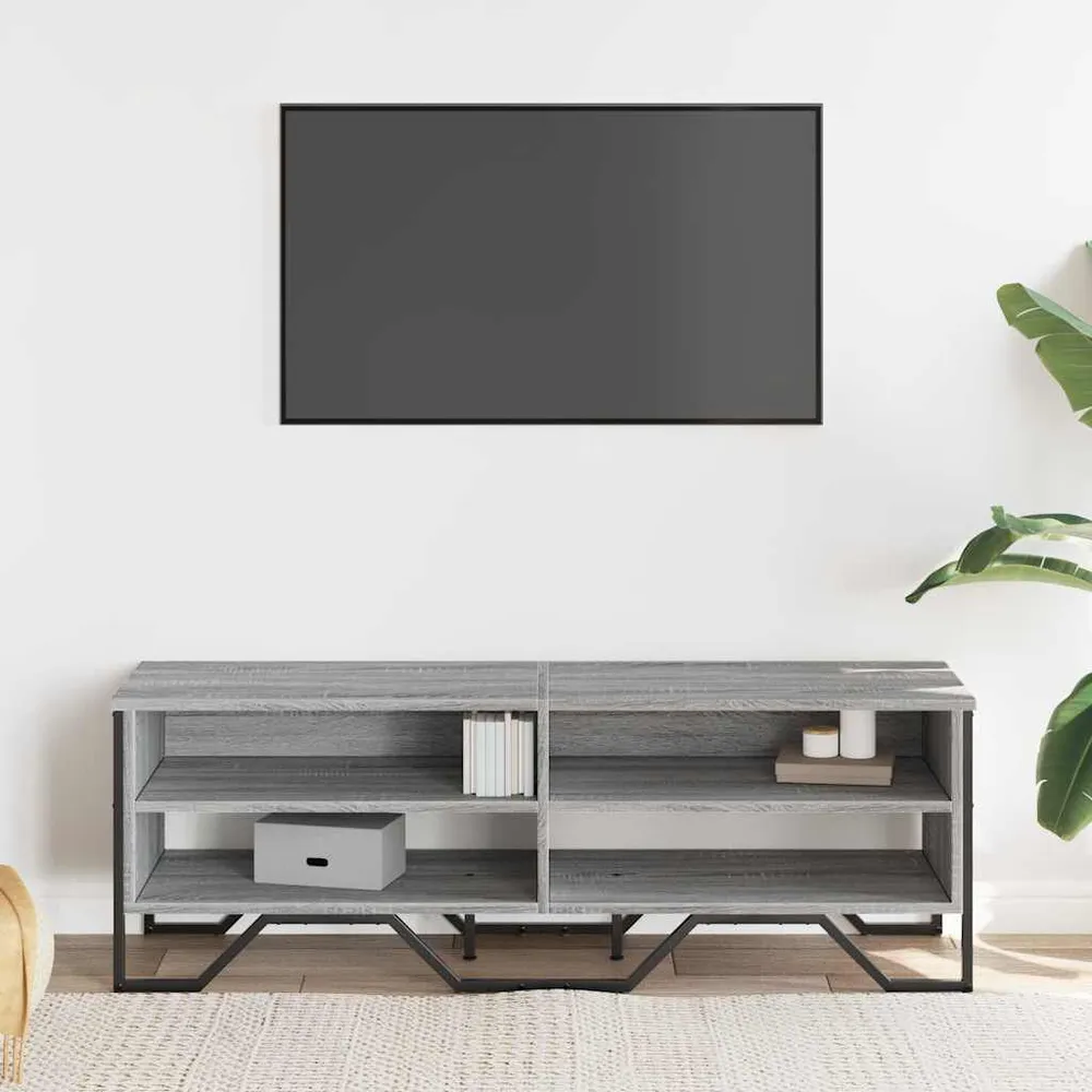 Banco para Arcade Móvel de TV 122x34x41 cm derivados de madeira cinzento sonoma