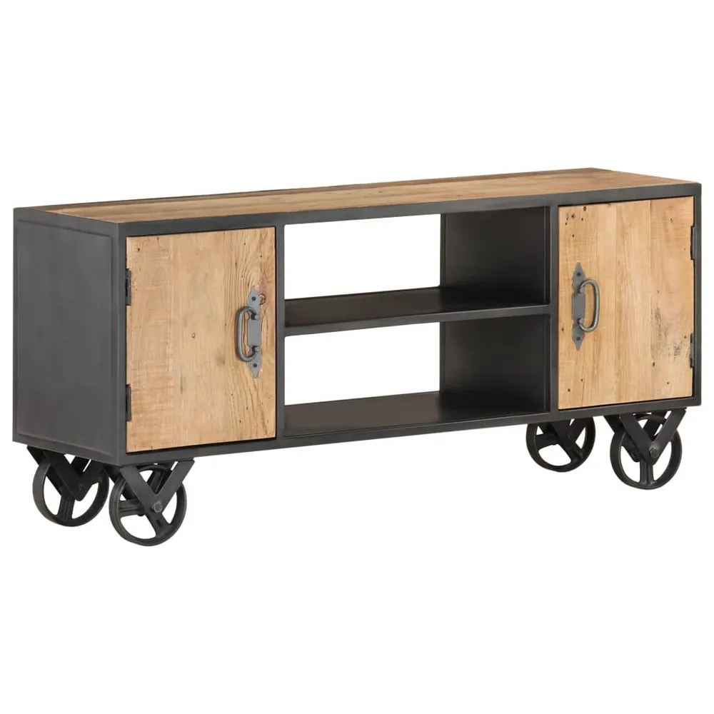Cadeira Gamer Ergonômica Móvel de TV 110x30x49 cm madeira recuperada maciç