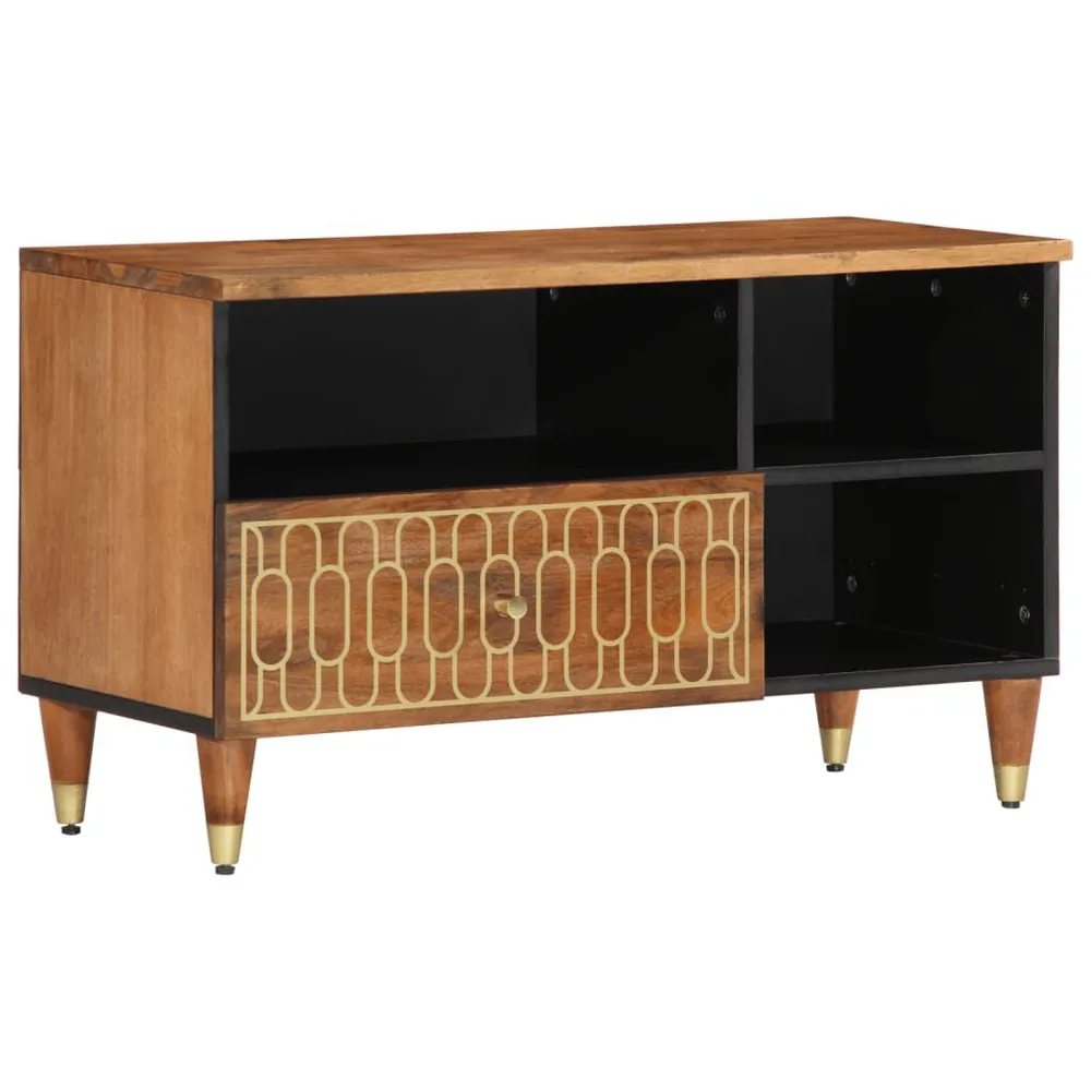 Mesa de Sinuca Móvel de TV 80x33x46 cm madeira de mangueira maciç