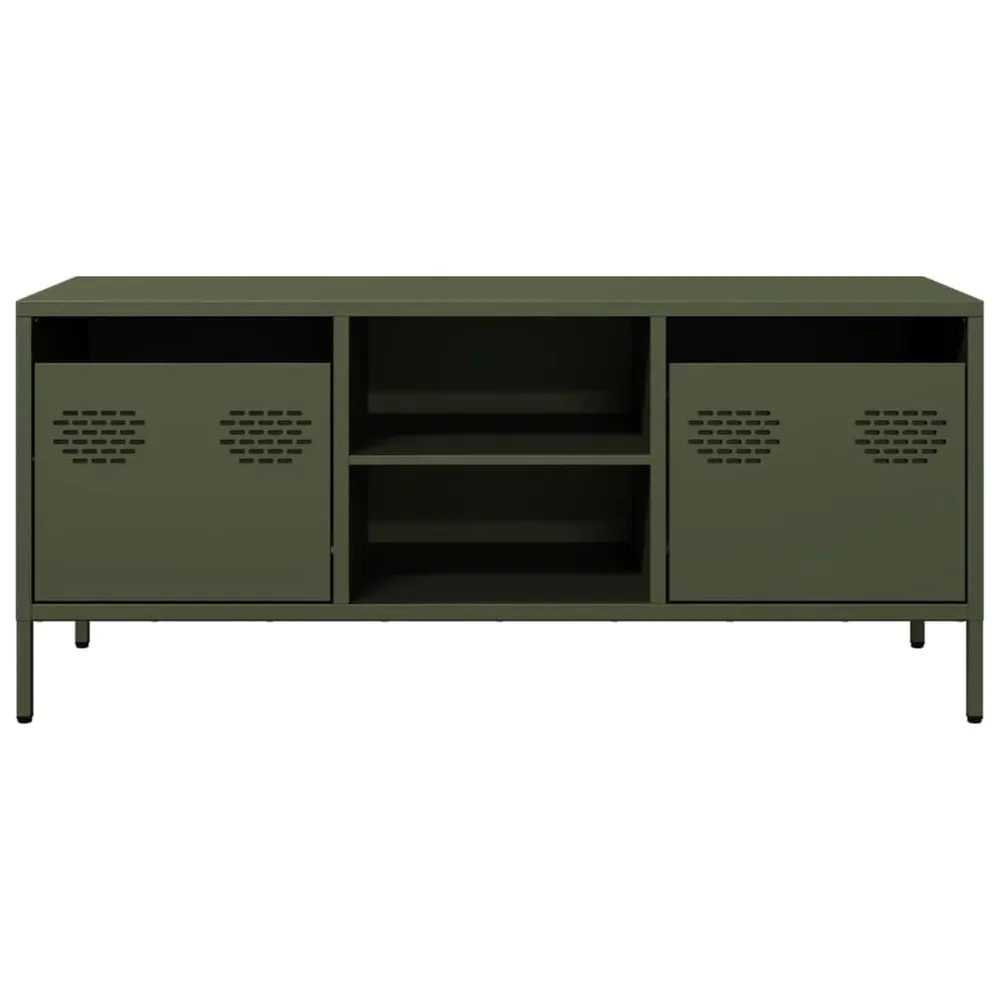 Móvel de TV 101,5x39x43,5 cm ço laminado helado verde-azeitona Dimensões Profissionais
