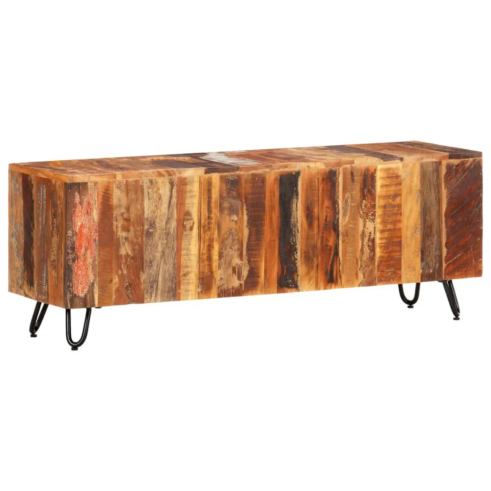 Móvel de TV 110x30x40 cm madeira recuperada maciç Dimensões Profissionais