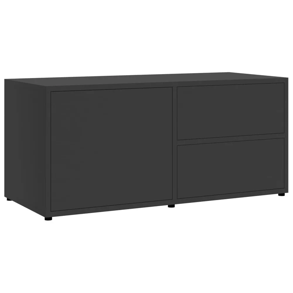 Móvel de TV 80x34x36 cm derivados de madeira cinza em Preto e Vermelho