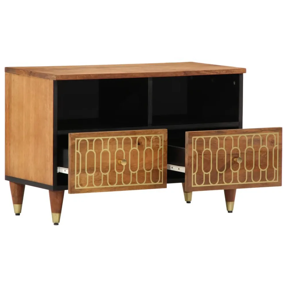 Móvel para Console Móvel de TV 70x33x46 cm madeira de mangueira maciç