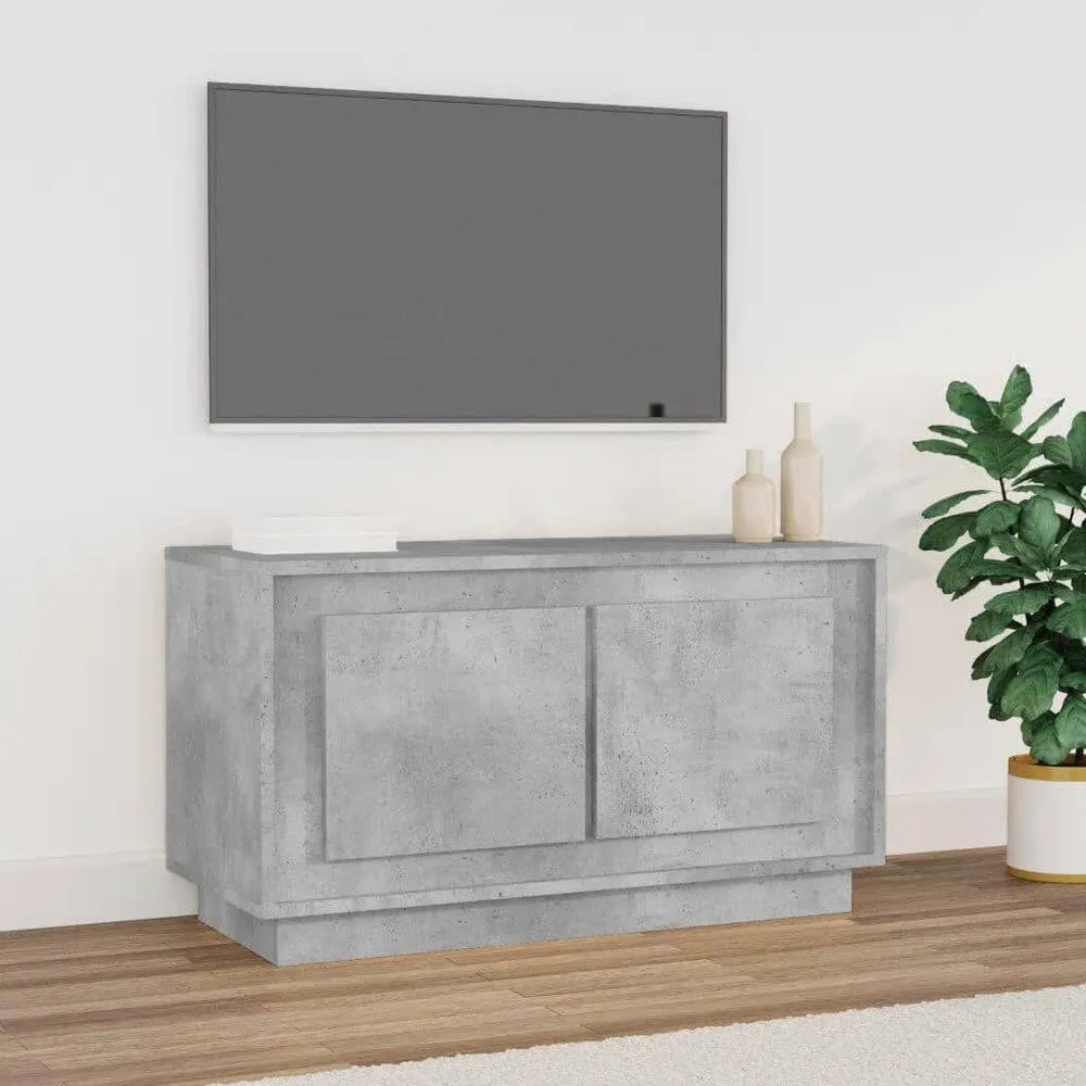 Móvel para Console Móvel de TV 80x35x45 cm derivados de madeira cinzento cimento