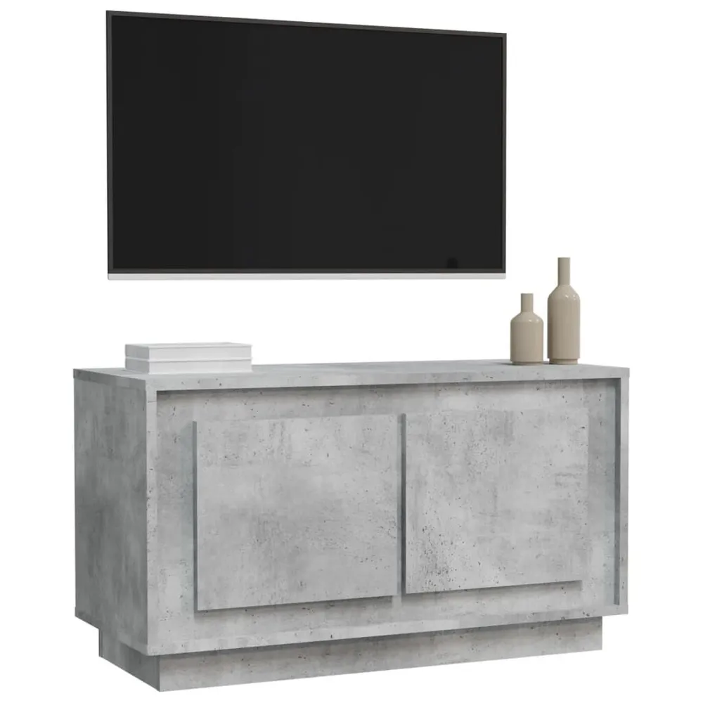 Móvel para Console Móvel de TV 80x35x45 cm derivados de madeira cinzento cimento