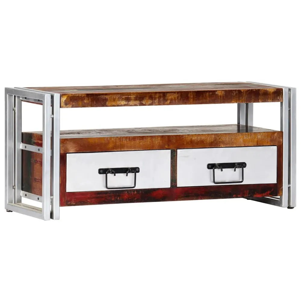 Móvel para Console Móvel de TV 90x30x40 cm madeira recuperada maciç