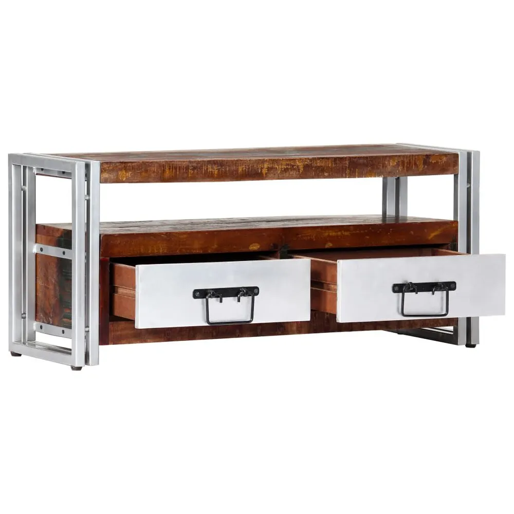 Móvel para Console Móvel de TV 90x30x40 cm madeira recuperada maciç
