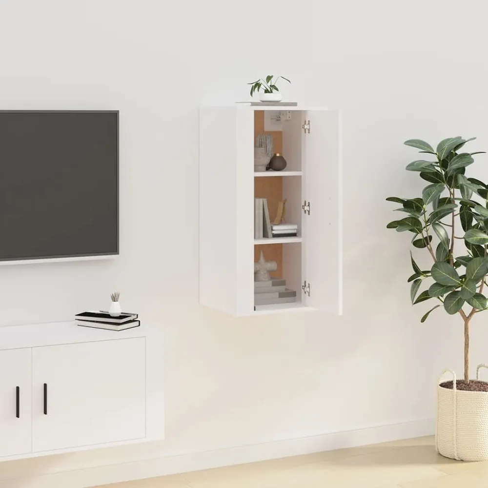 Móvel para Console Móvel de TV de parede 40x34,5x80 cm branco