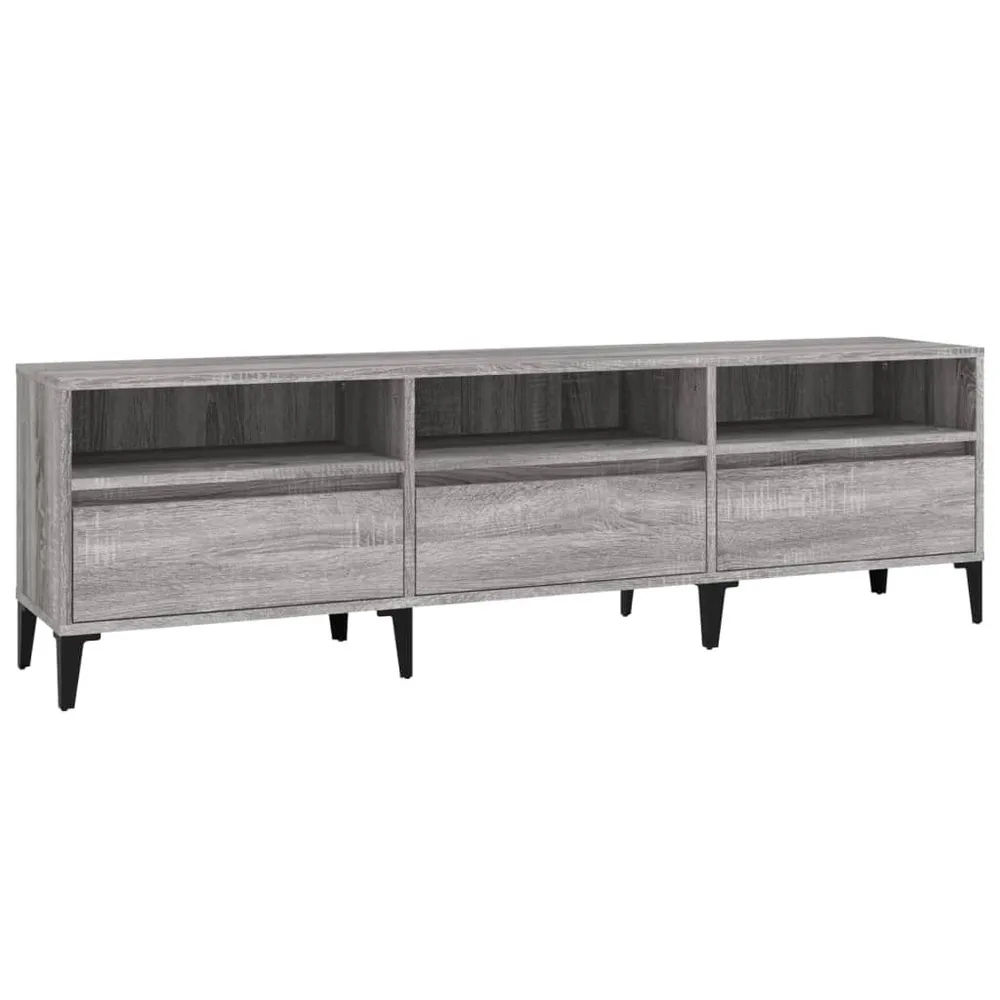 Resistente para Ambientes de Lazer Móvel de TV 150x30x44,5 cm derivados de madeira cinzento sonoma