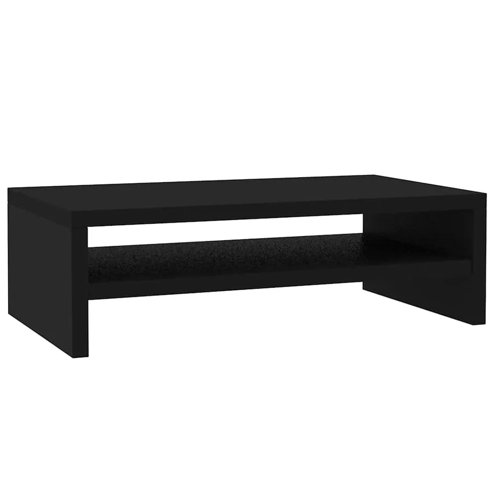 Suporte para monitor 42x24x13 cm derivados de madeira preto Estofamento em Couro Sintético