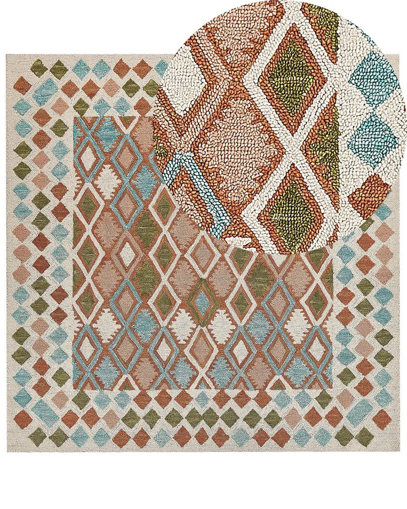 Wool Area Rug 200 x 200 cm Multicolour ERMENEK