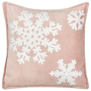 Velvet Cushion Christmas Motif 45 x 45 cm Pink MURRAYA